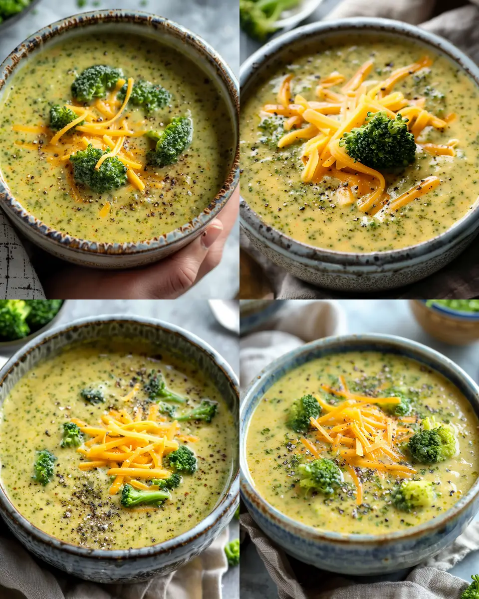 Keto Creamy Broccoli Cheddar Soup Made Cozy with Turkey Bacon