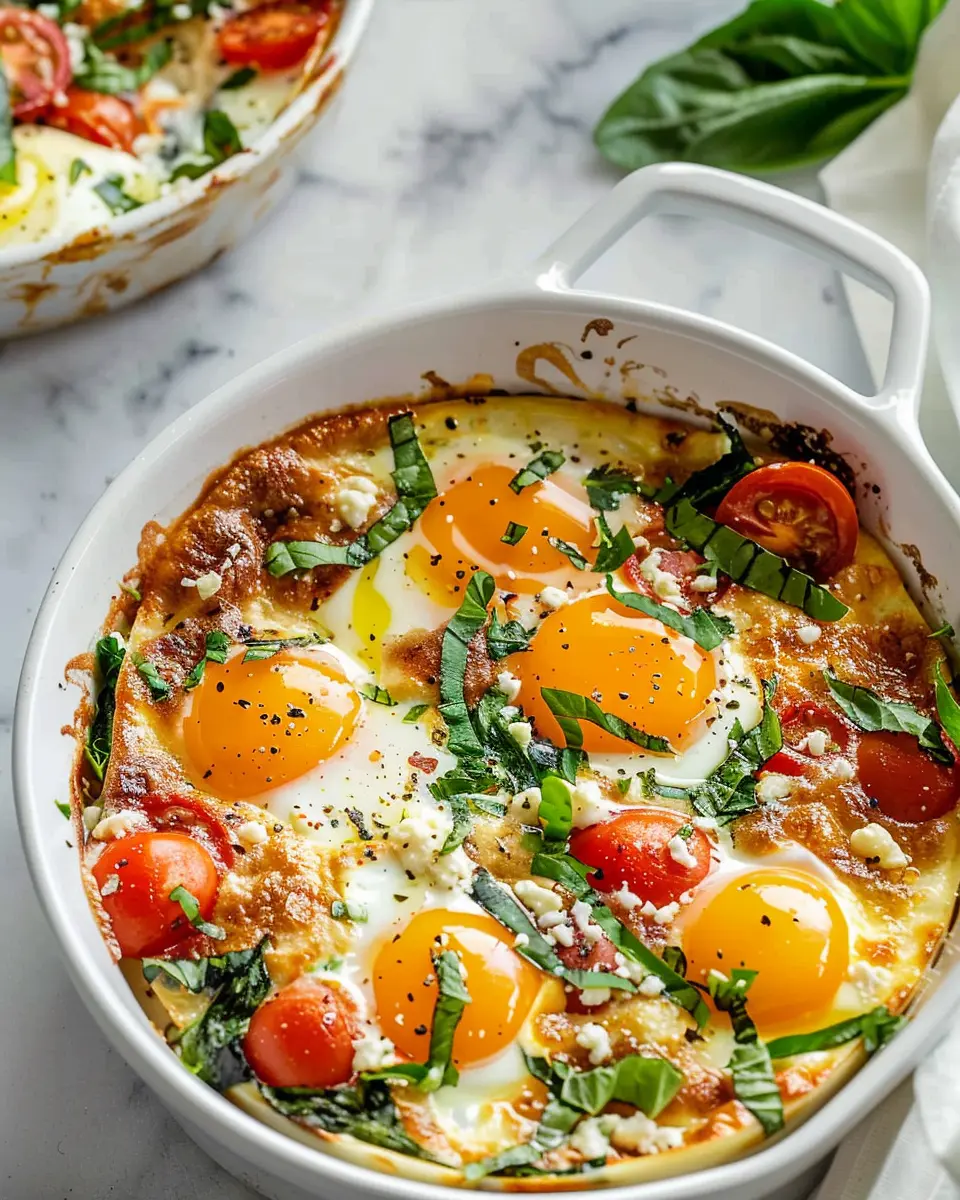 Baked Feta Eggs Recipe: Easy Delight with Turkey Bacon Twist