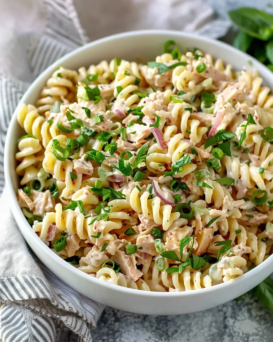 Easy Tuna Pasta Salad: A Fresh Twist with Turkey Bacon and Veggies