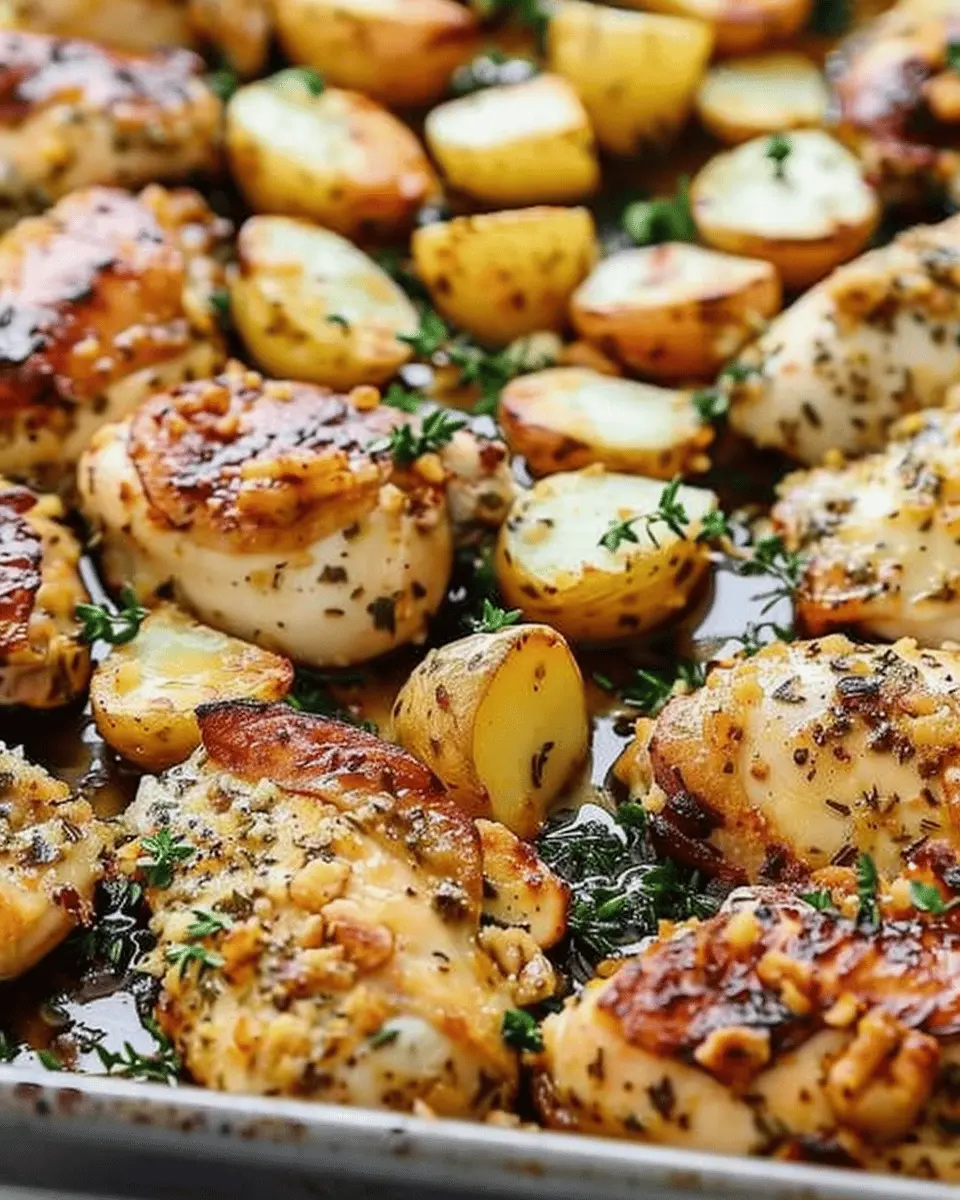 Baked Garlic Parmesan Chicken and Potatoes: Easy Family Delight