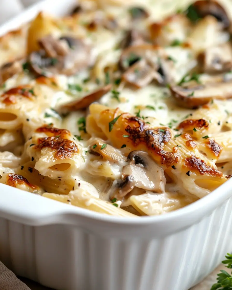 Chicken and Mushroom Pasta Bake: Indulgent Comfort Food Delight