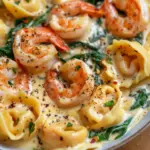 Creamy Shrimp and Spinach Tortellini