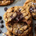 Brown Butter Pumpkin Oatmeal Chocolate Chip Cookies.