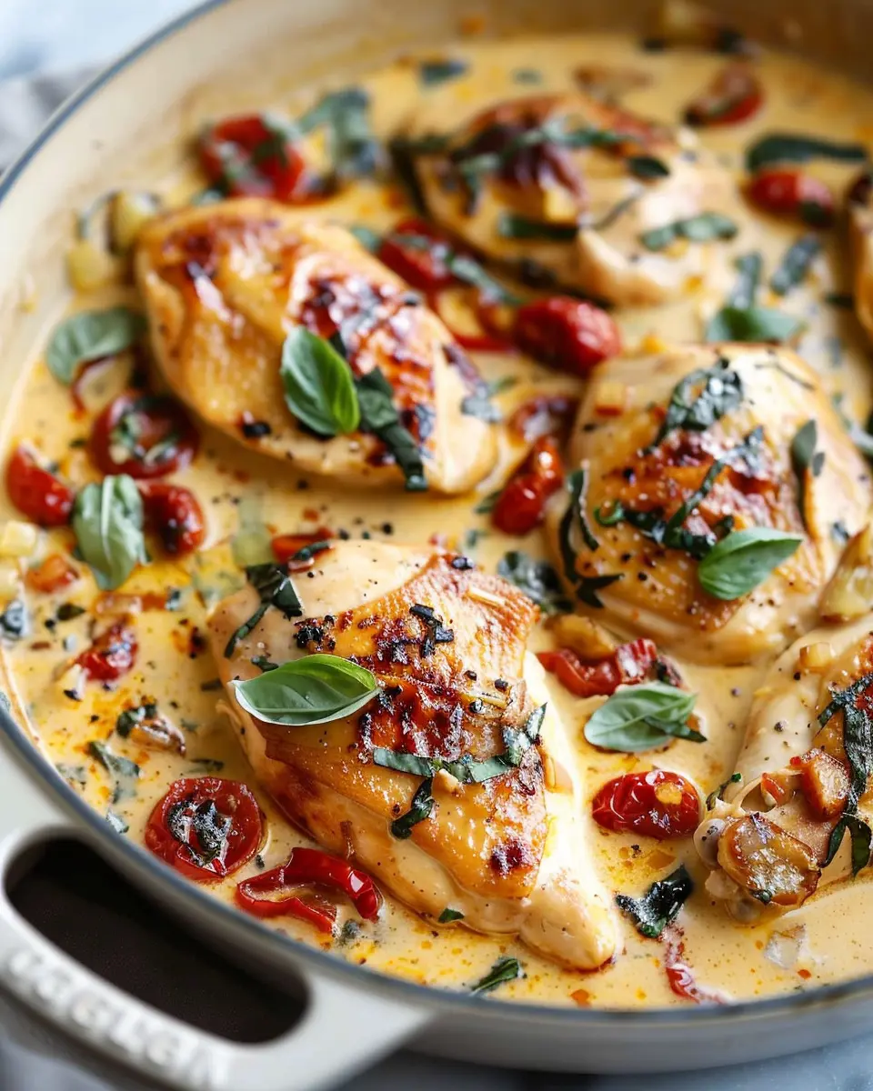 Creamy Tuscan Chicken with Turkey Bacon: A Comforting Delight