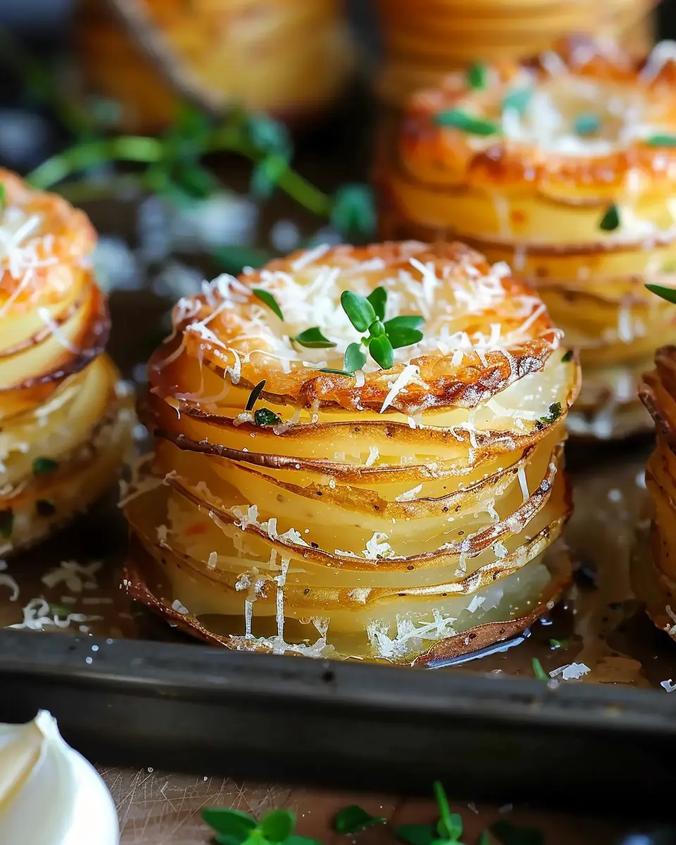 Parmesan Potato Stacks: Easy, Crispy Delight for Home Cooks