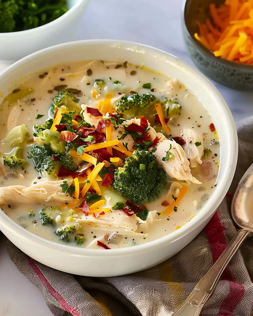 Slow-Cooker Loaded Broccoli &amp; Chicken Soup: The Best Cozy Comfort