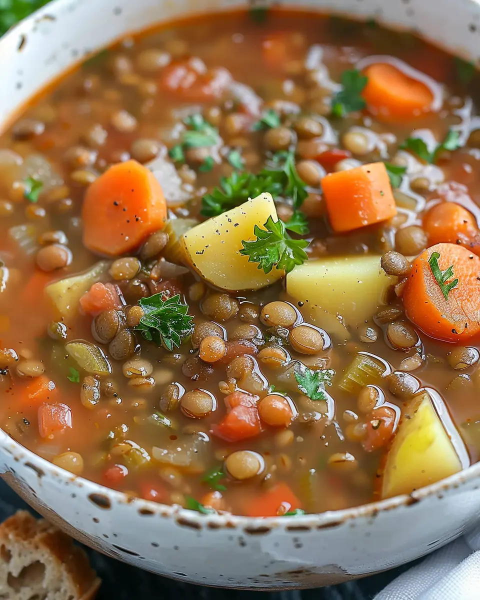 Lentil Potato Soup: Easy Comfort with Turkey Bacon Boost