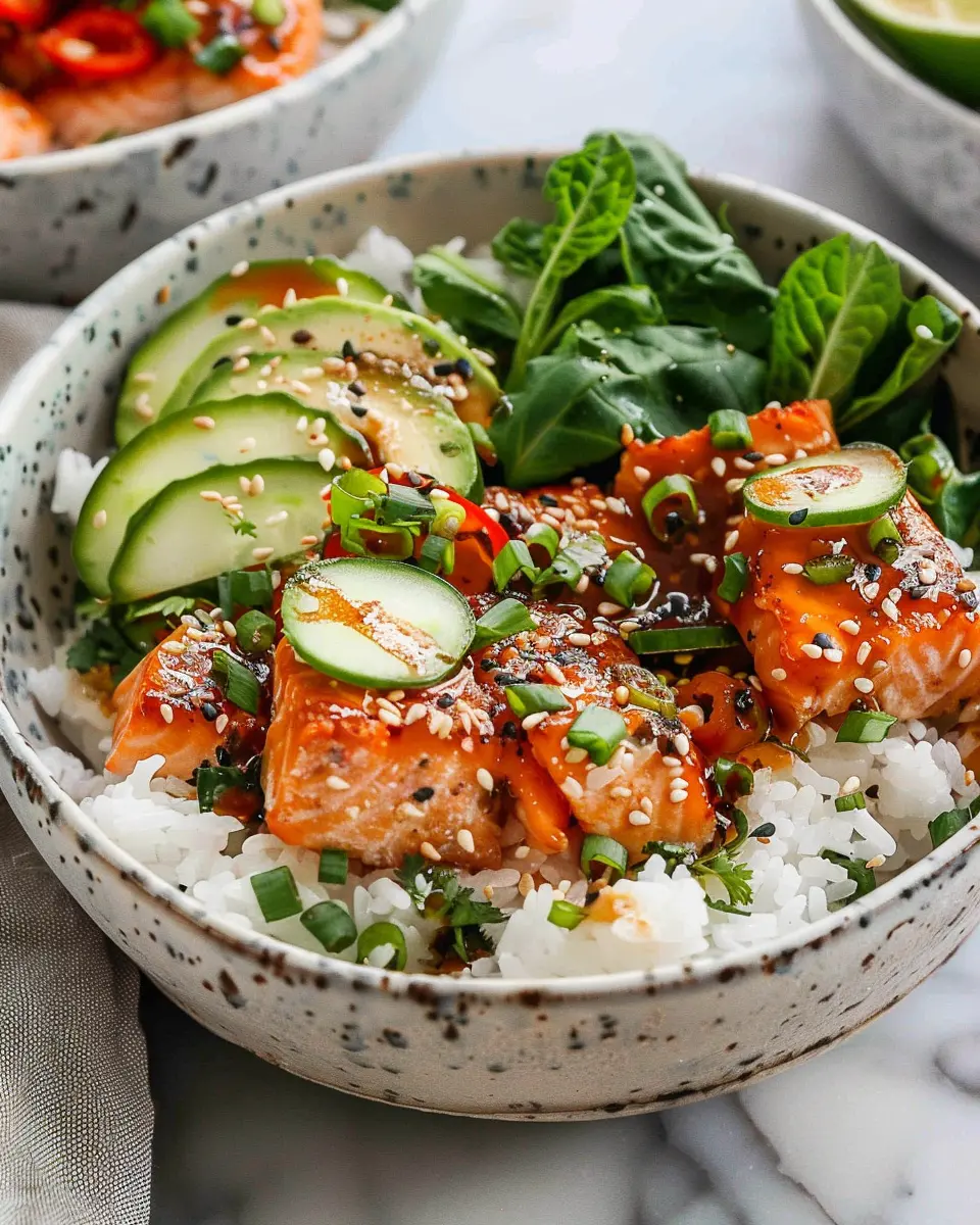 Spicy Salmon Bowls: Easy Coconut Rice for Flavor Lovers
