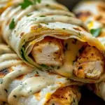 Cheesy Garlic Chicken Wraps