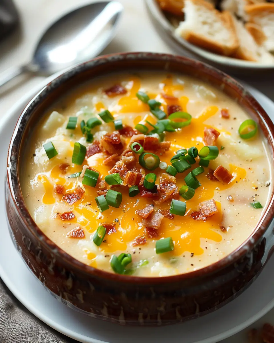 Outback Steakhouse Baked Potato Soup Recipe with Turkey Bacon Delight