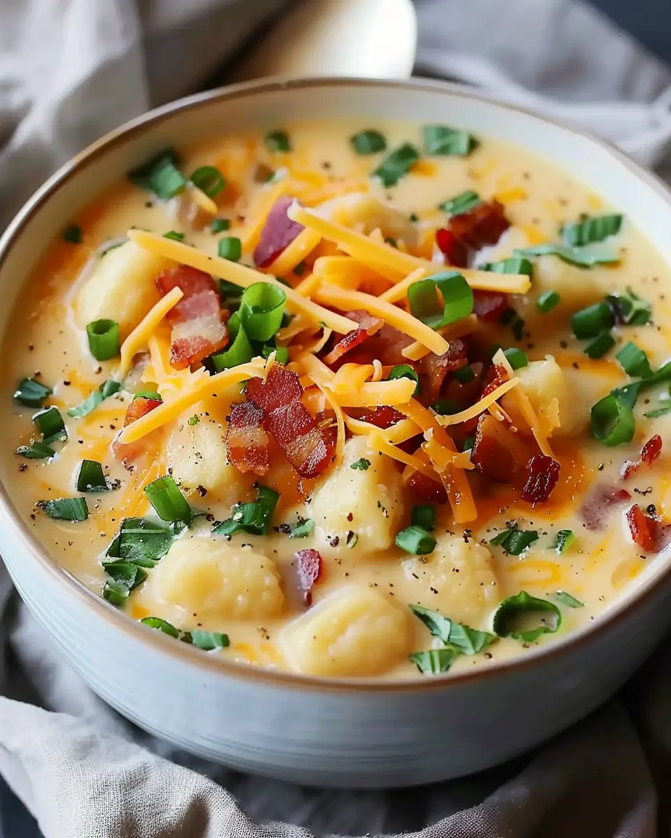 Turkey Bacon Cheddar Gnocchi Soup: A Cozy Comfort Food Delight