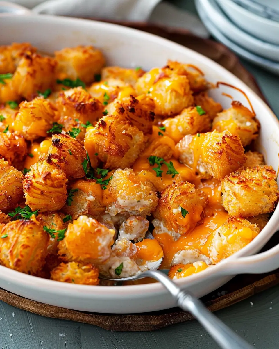 Quick Tater Tots Bake: The Best Comfort Food with Turkey Bacon and Chicken Ham