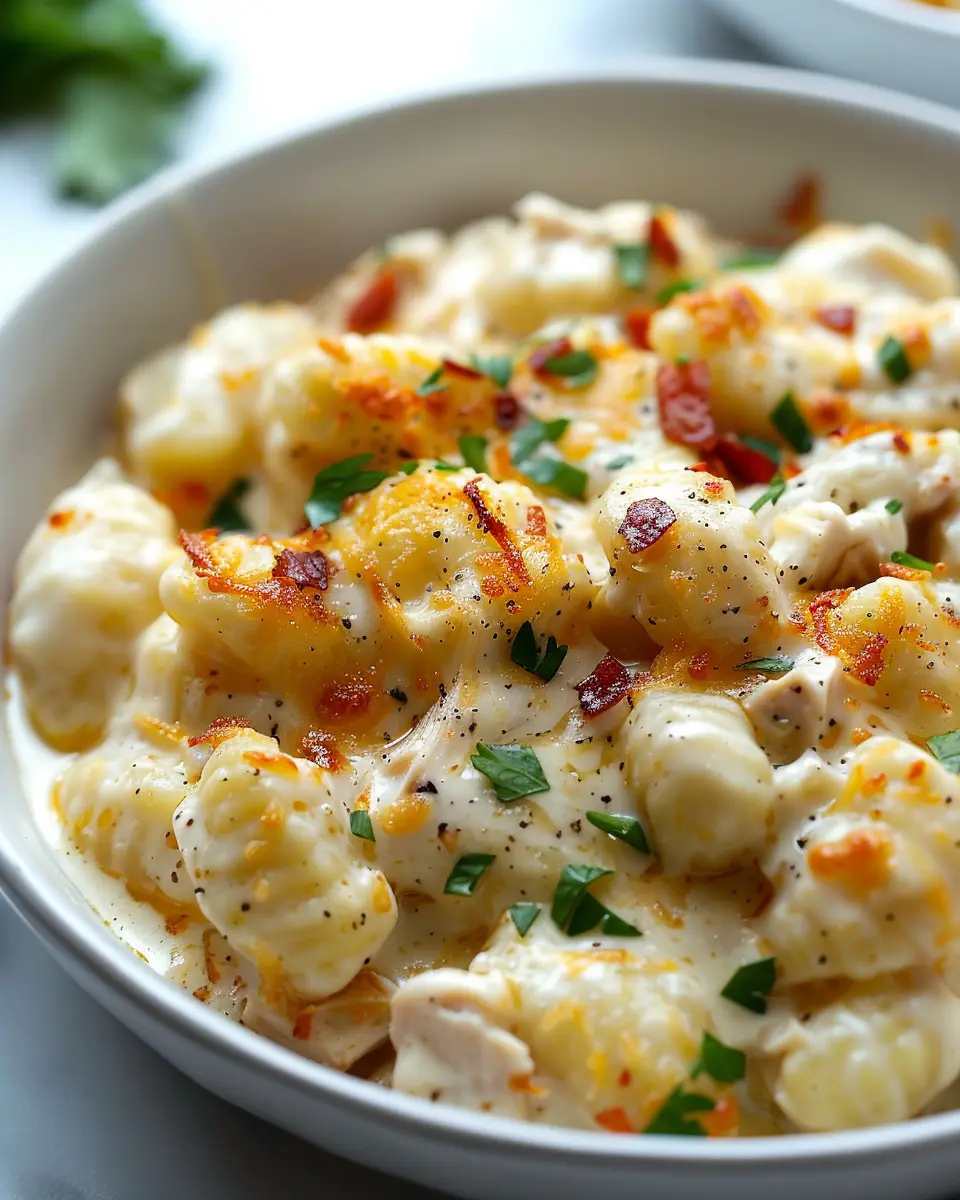 Creamy Crack Chicken Gnocchi with Turkey Bacon: Indulgent Comfort Food
