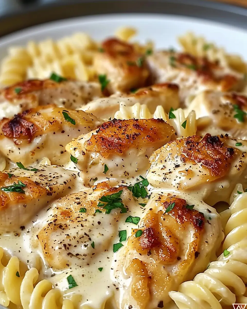 Creamy Garlic Butter Chicken: Easy Rotini in Parmesan Sauce