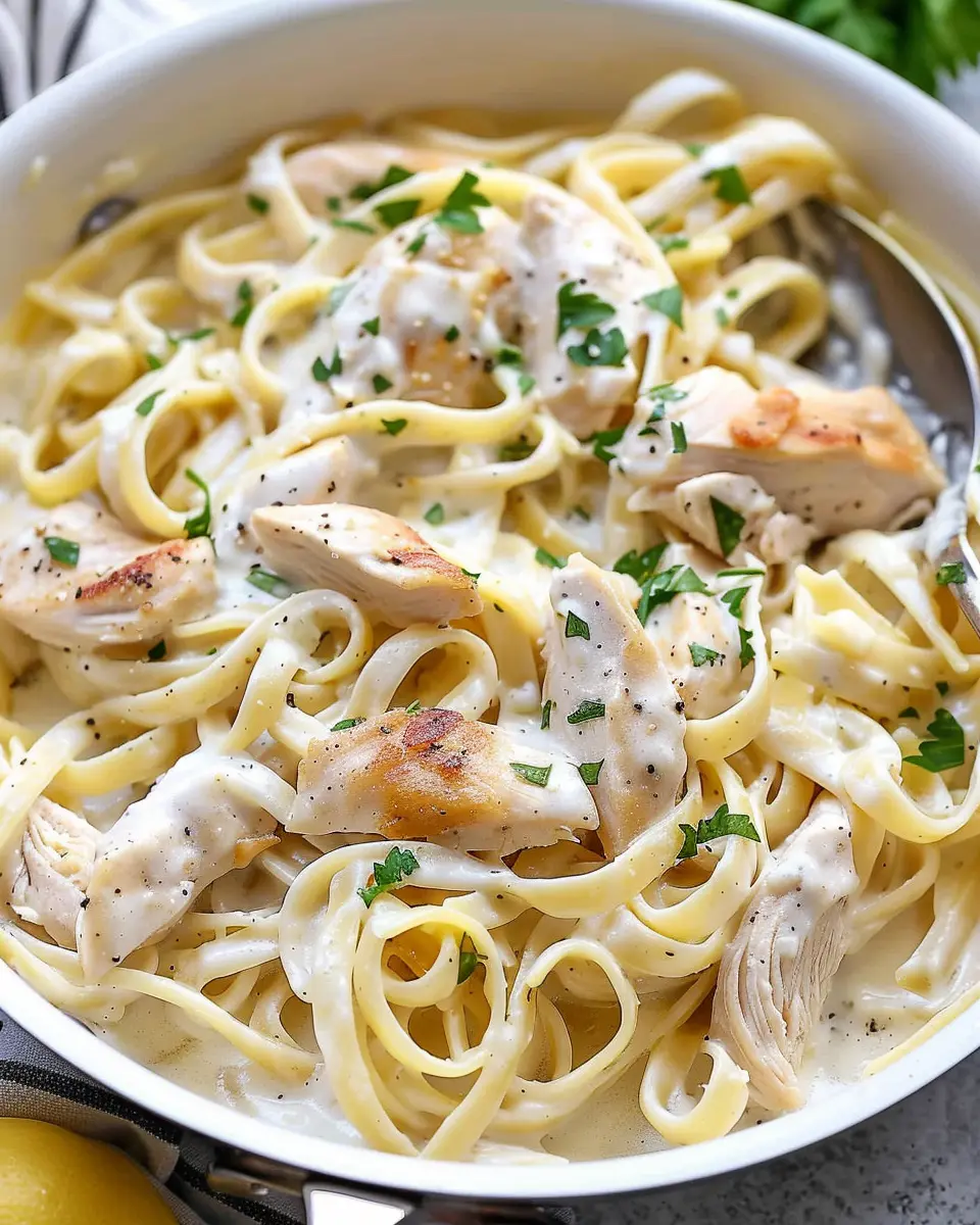 Chicken Alfredo Pasta: Easy Recipe with Turkey Bacon Delight