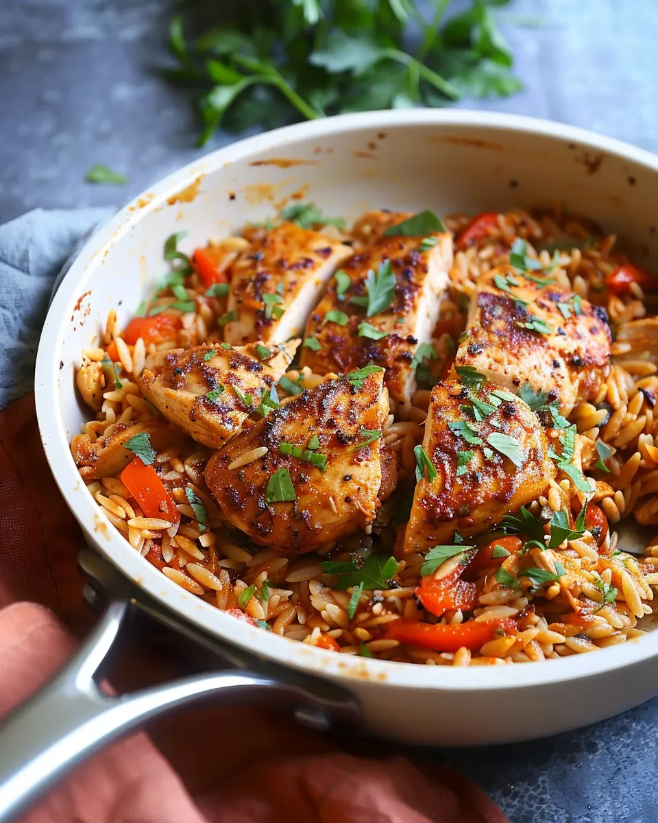 Cajun Chicken Orzo: Easy & Flavorful One-Pan Delight