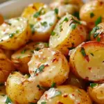 Irresistibly Creamy Garlic Sauce Baby Potatoes