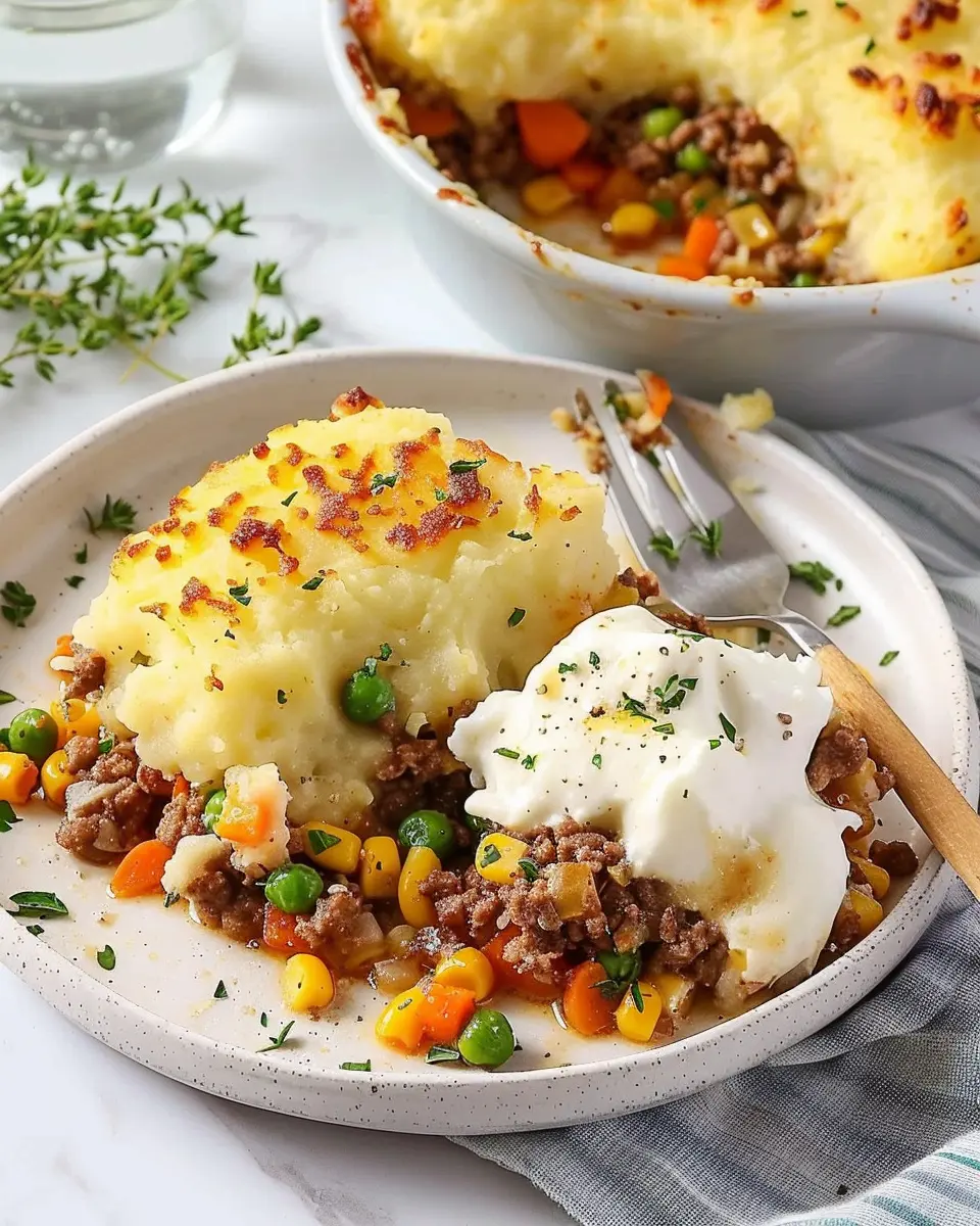 Easy Shepherd’s Pie with Turkey Bacon and Chicken Ham Delight