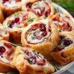 Savory Christmas Cranberry Roll Ups with Turkey Bacon Delight