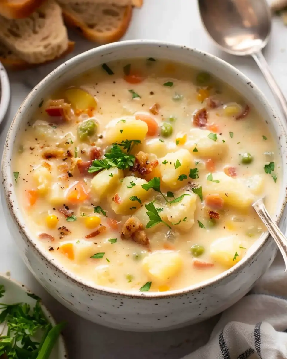 Crockpot Potato Soup: Easy Comfort Food with Turkey Bacon Delight