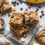 The Best Gooey Chunky Peanut Butter Banana Oatmeal Bars