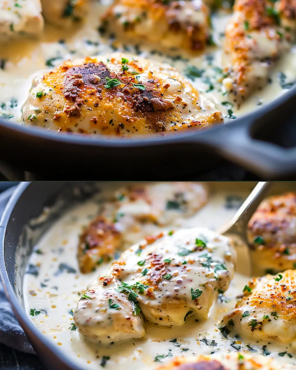 Creamy Garlic Parmesan Chicken with Turkey Bacon Delight