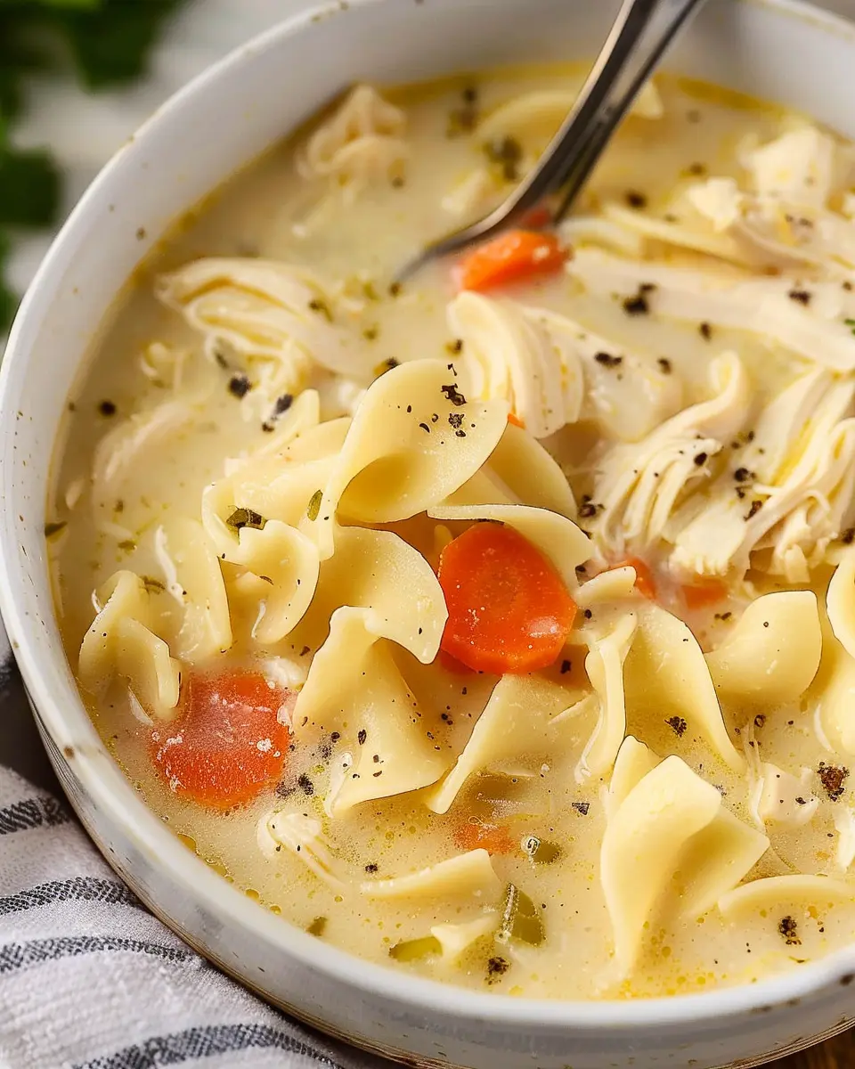 Easy Creamy Chicken Noodle Soup: Comforting Recipe for All