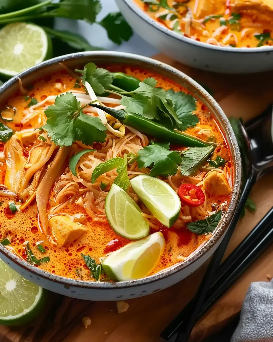 Thai Red Curry Noodle Soup: Easy Comfort Food with Turkey Bacon