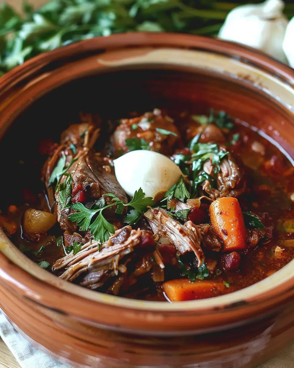 Slow Cooker Indulgent Turkey Bacon and Chicken Ham Delight