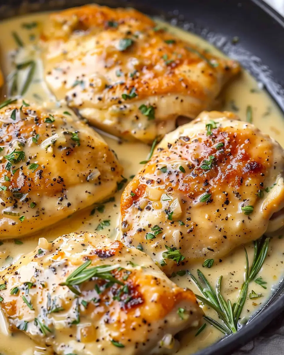 Creamy Garlic Chicken with Turkey Bacon: A Cozy Comfort Dish