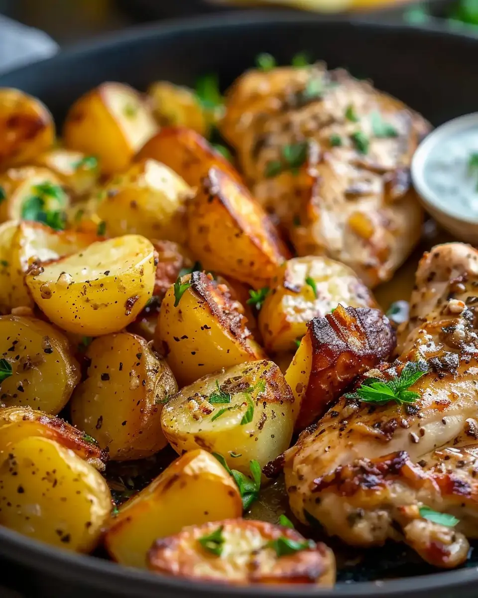 Garlic Parmesan Chicken and Potatoes: Easy Comfort Food Delight