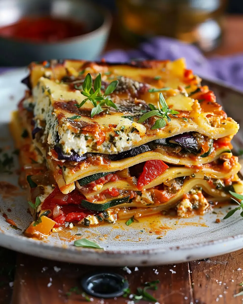 Layered Mediterranean Vegetable Lasagna: Delightful Creamy Ricotta Recipe