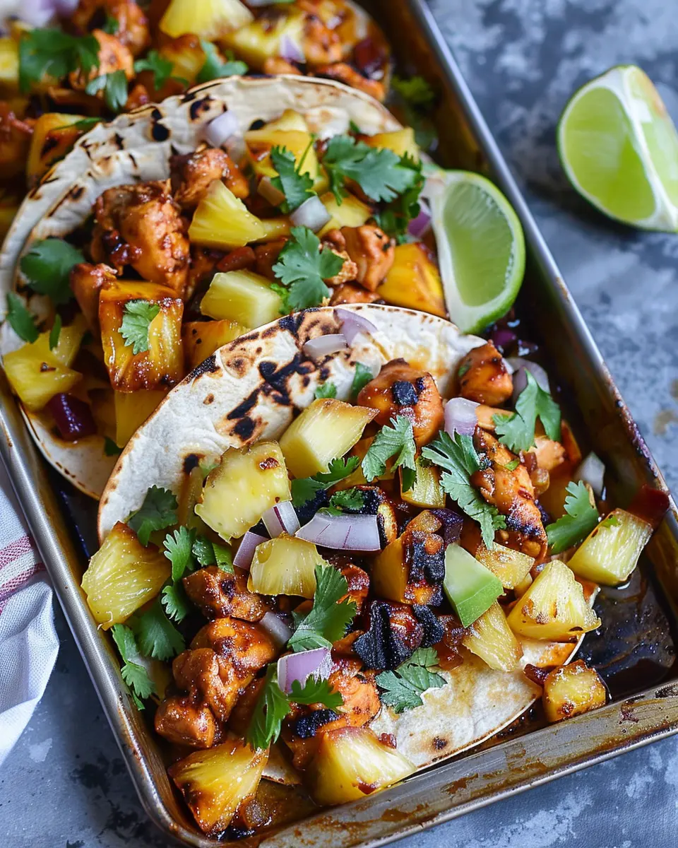 One Pan Chicken and Pineapple Tacos: Easy, Juicy Flavor Boost