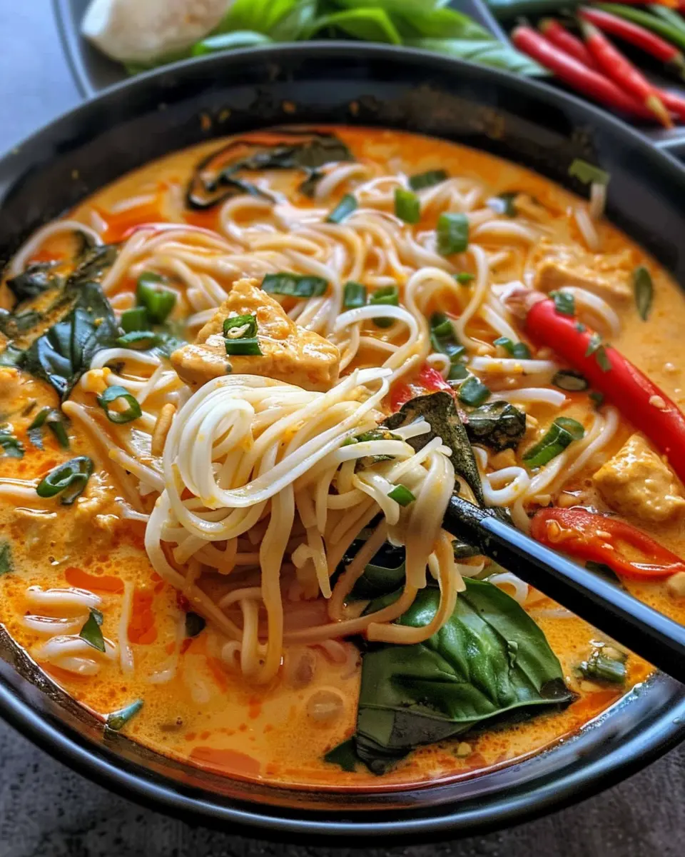 Easy Thai Red Curry Noodle Soup: A Comforting Delight at Home