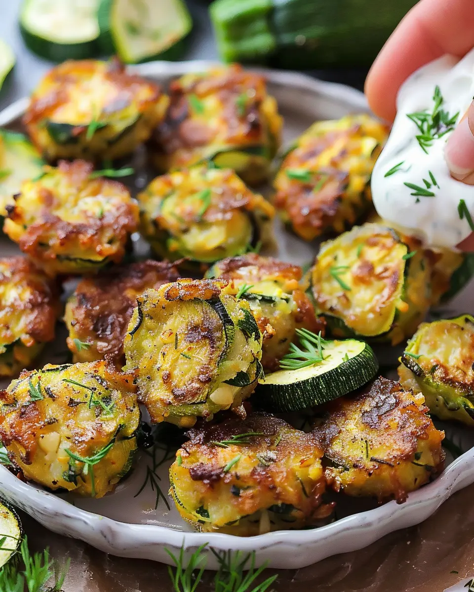 Zucchini Garlic Bites: Easy Appetizer with Turkey Bacon Delight