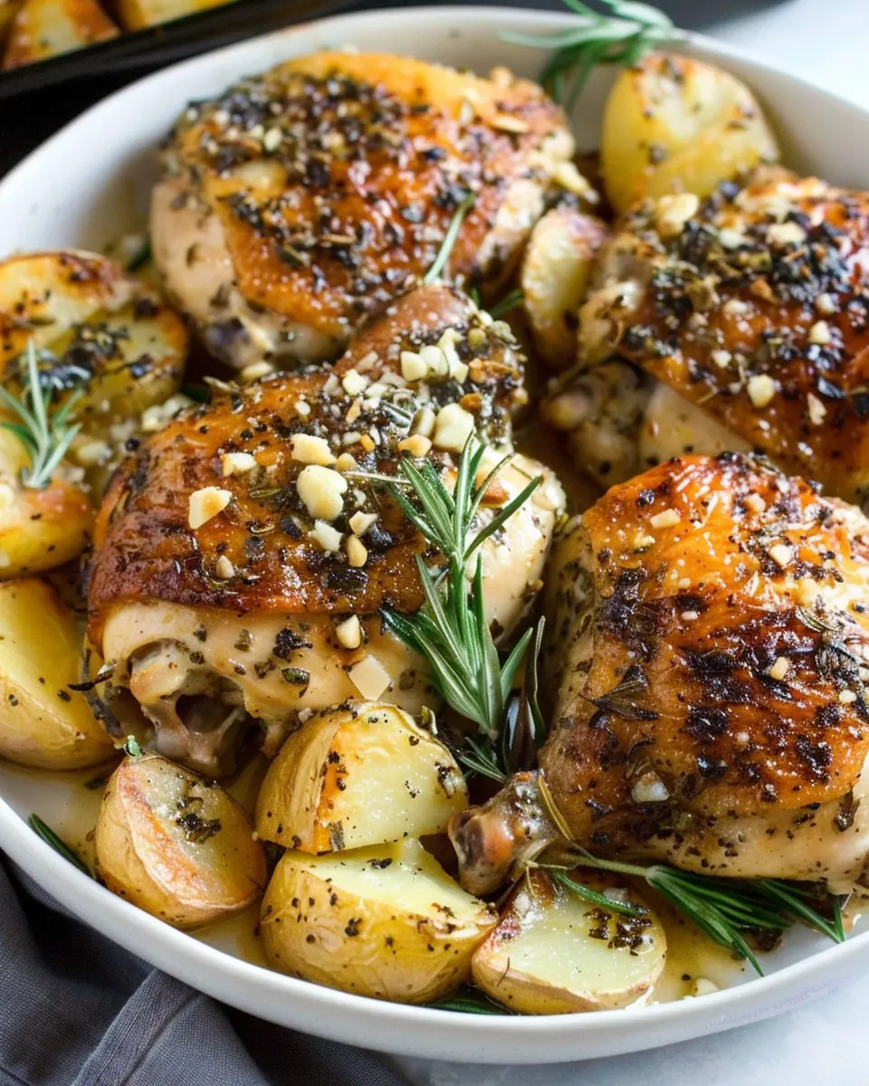 Baked Garlic Parmesan Chicken &amp; Potatoes: Easy Weeknight Delight