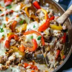 Easy Chicken Cheesesteak Skillet