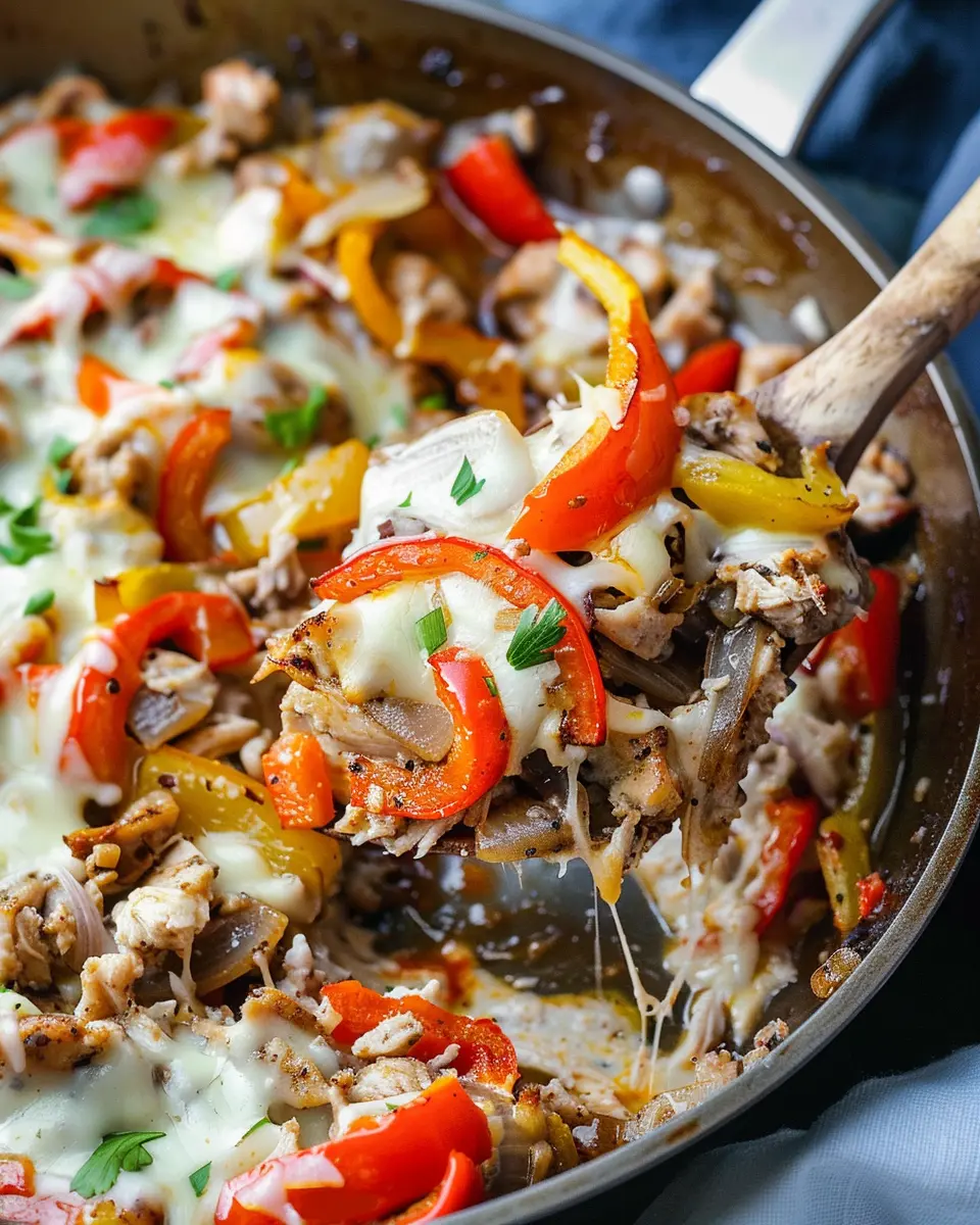 Easy Chicken Cheesesteak Skillet: A Quick and Juicy Delight