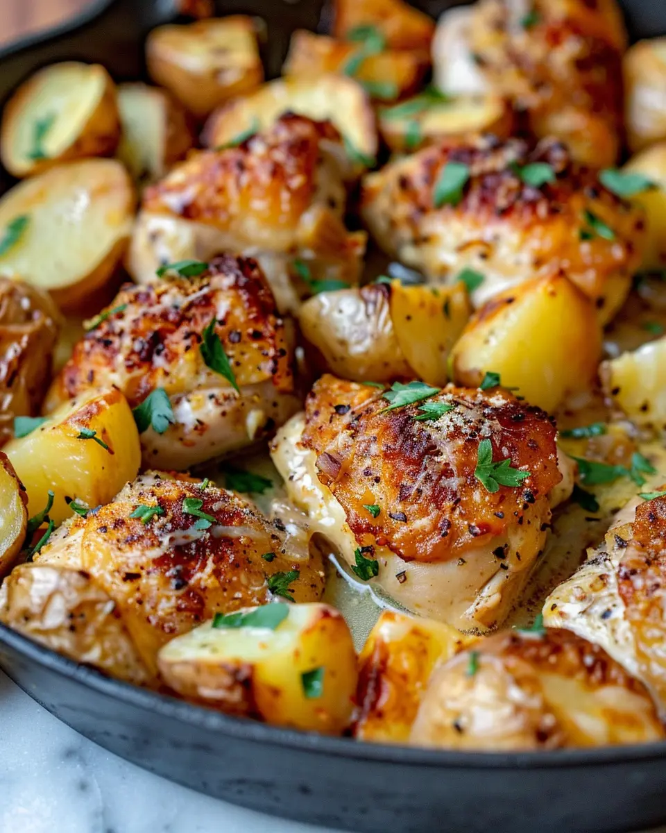 Garlic Parmesan Chicken and Potatoes: Easy Comfort Food Delight