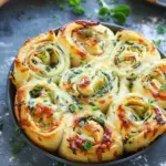 Cheesy Spinach and Artichoke Pinwheels