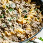 One Pot Ground Beef Stroganoff