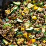 Ground Beef and Zucchini Skillet