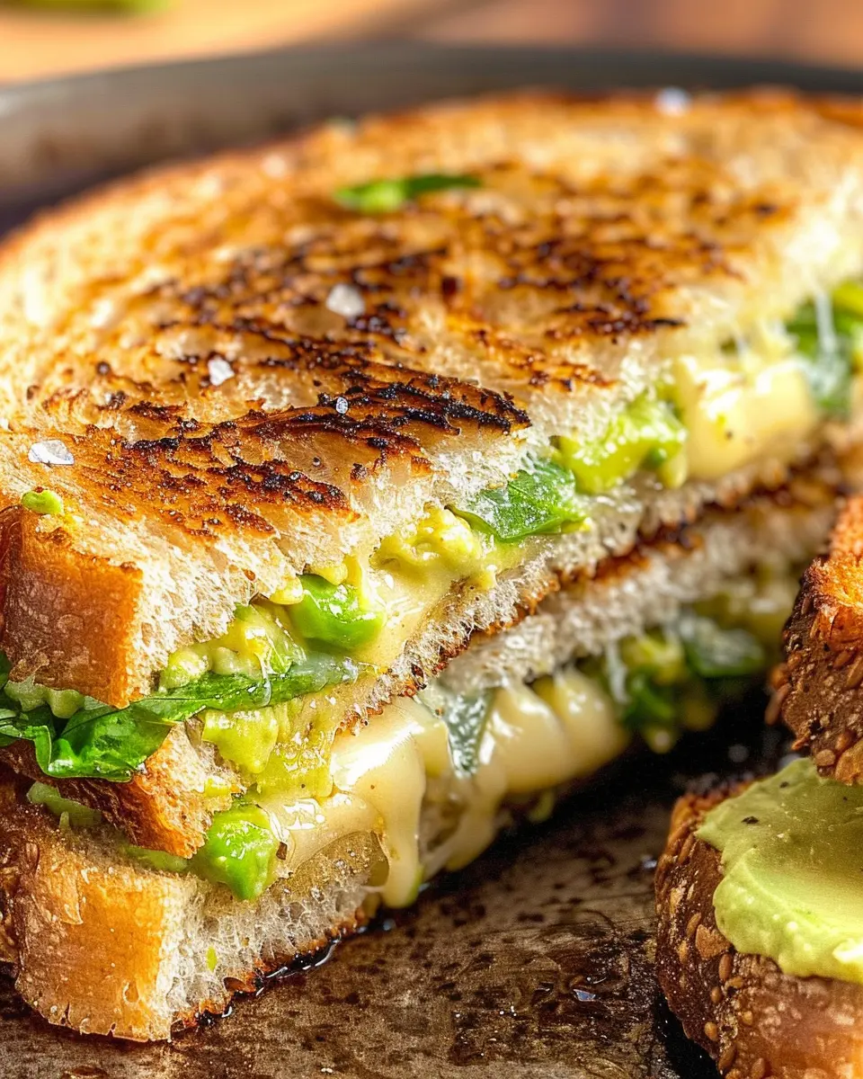 Creamy Avocado Grilled Cheese with Turkey Bacon Bliss