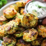 Cheesy Garlic Zucchini Bites