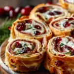 Savory Christmas Cranberry Roll Ups with Turkey Bacon Delight