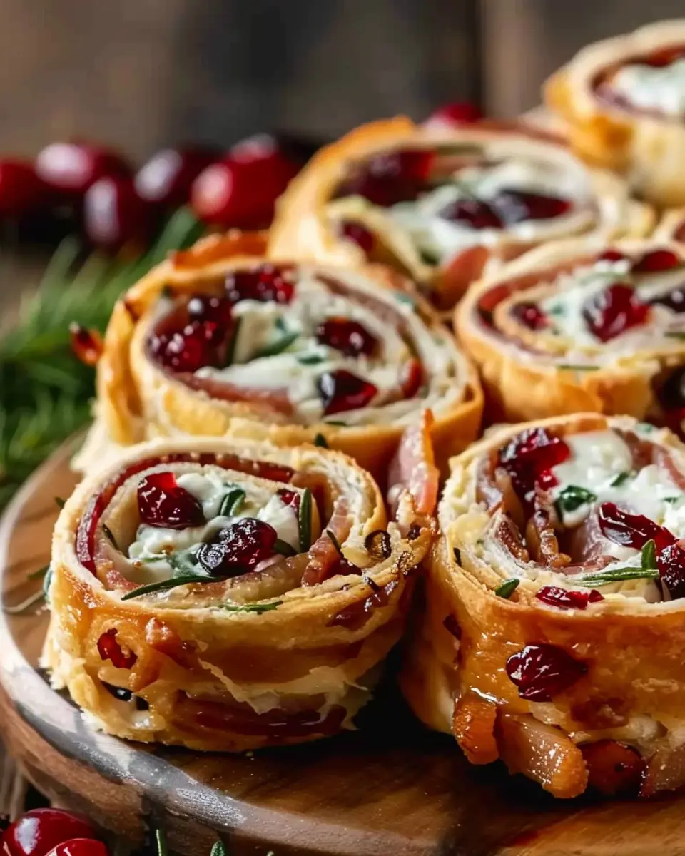 Savory Christmas Cranberry Roll Ups: Delightful Turkey Bacon Treats