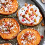 Roasted Sweet Potato Rounds with Honey & Feta