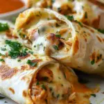 Cheesy Garlic Chicken Wraps